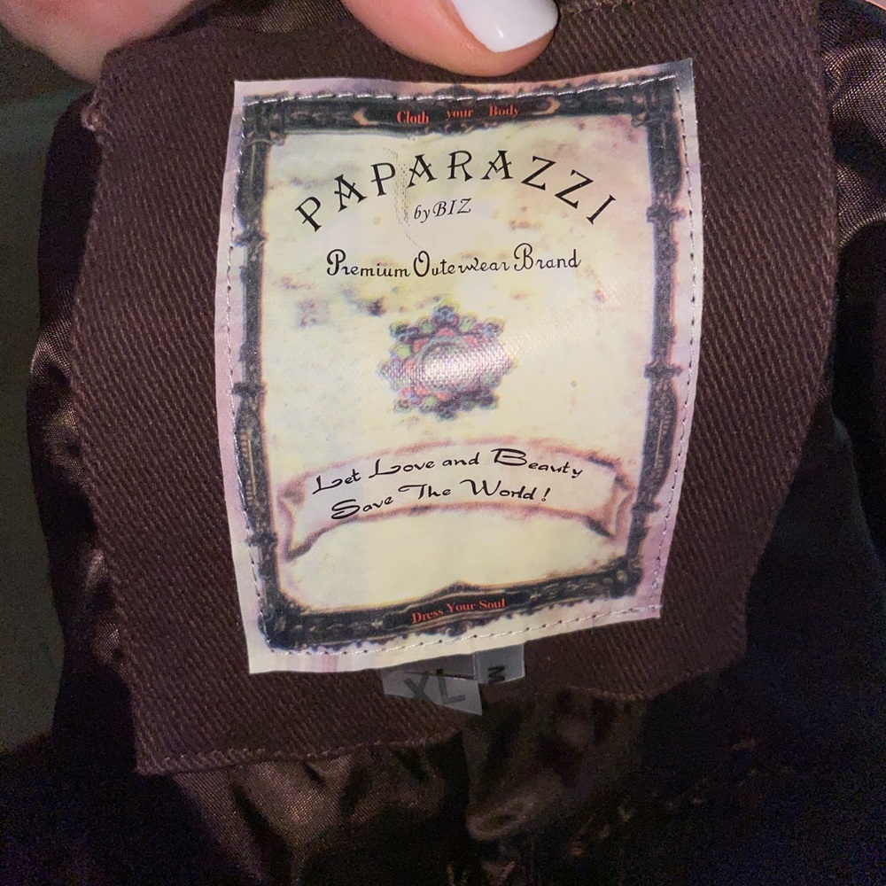 Brown Embroidered Coat